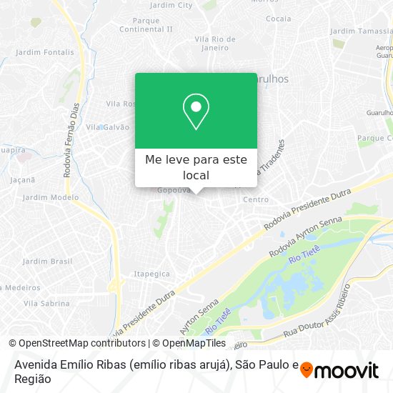 Avenida Emílio Ribas (emílio ribas arujá) mapa