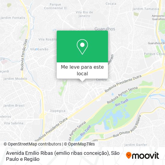 Avenida Emílio Ribas (emílio ribas conceição) mapa