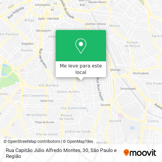 Rua Capitão Júlio Alfredo Montes, 30 mapa