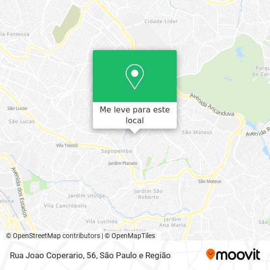 Rua Joao Coperario, 56 mapa