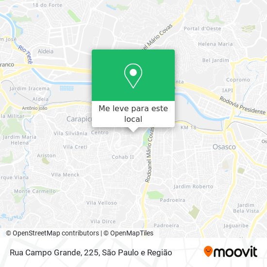 Rua Campo Grande, 225 mapa