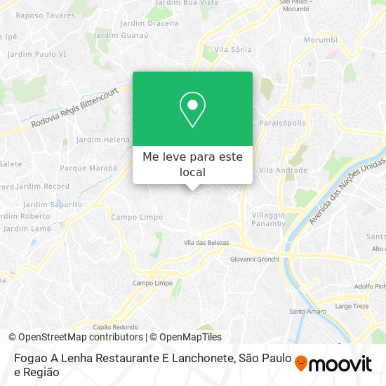 Fogao A Lenha Restaurante E Lanchonete mapa