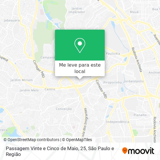 Passagem Vinte e Cinco de Maio, 25 mapa