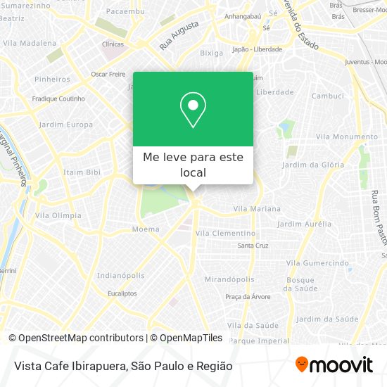 Vista Cafe Ibirapuera mapa