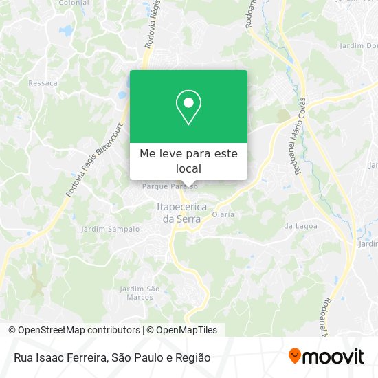 Rua Isaac Ferreira mapa