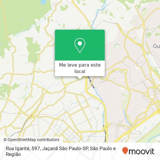 Rua Igarité, 597, Jaçanã São Paulo-SP mapa