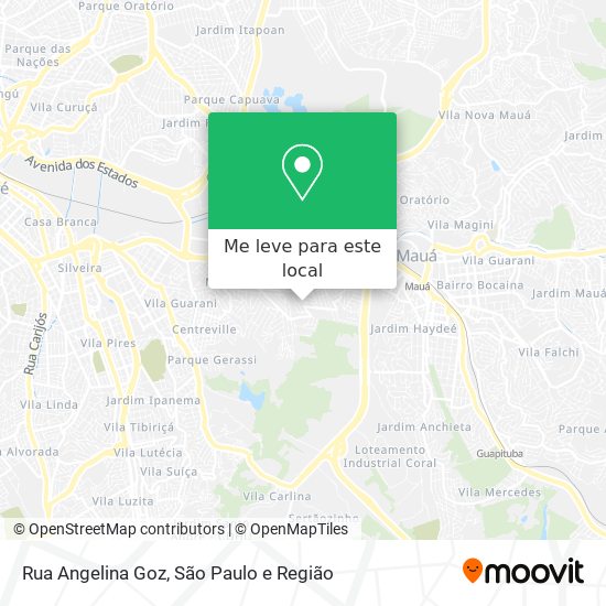 Rua Angelina Goz mapa