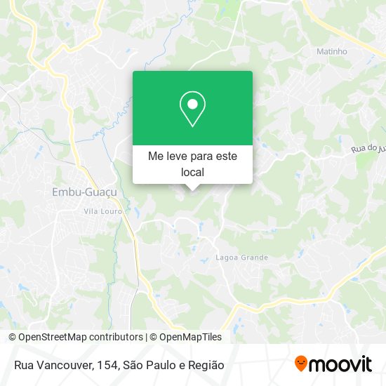 Rua Vancouver, 154, Embu-Guaçu-SP mapa