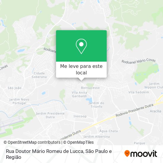 Rua Doutor Mário Romeu de Lucca mapa
