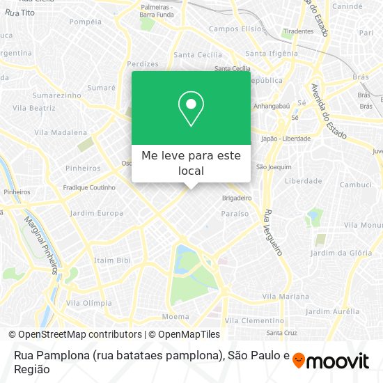 Rua Pamplona (rua batataes pamplona) mapa