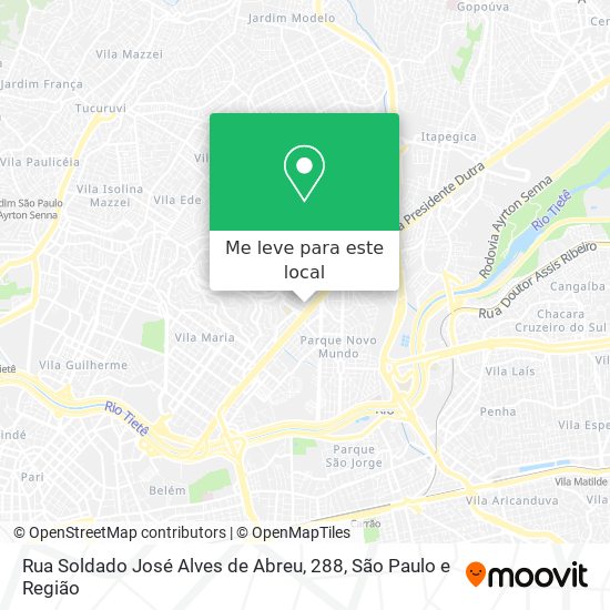 Rua Soldado José Alves de Abreu, 288 mapa