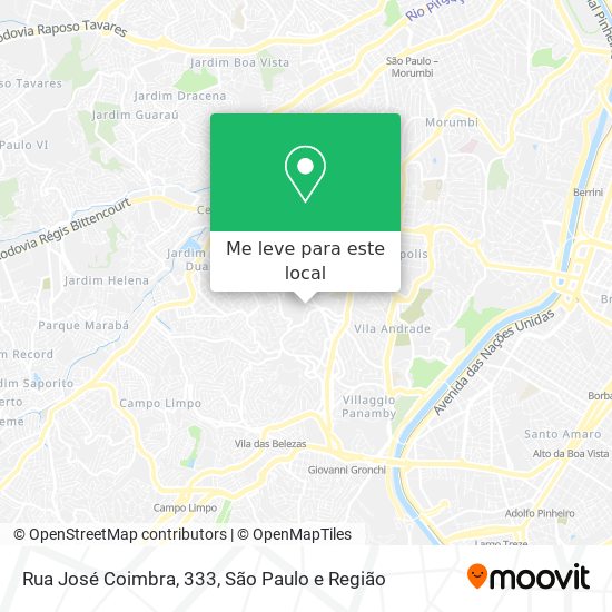 Rua José Coimbra, 333 mapa