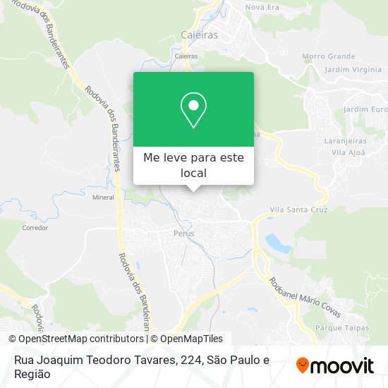 Rua Joaquim Teodoro Tavares, 224 mapa