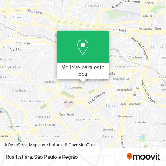 Rua Itatiara mapa