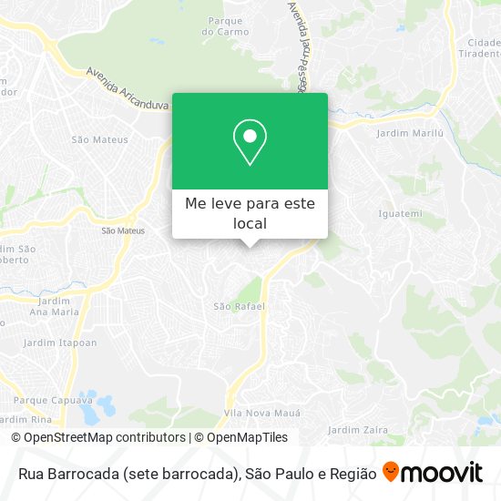 Rua Barrocada (sete barrocada) mapa