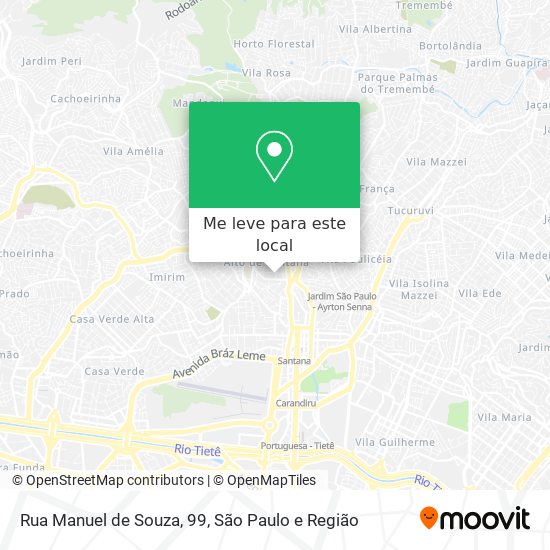 Rua Manuel de Souza, 99 mapa