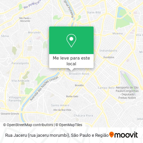 Rua Jaceru (rua jaceru morumbi) mapa