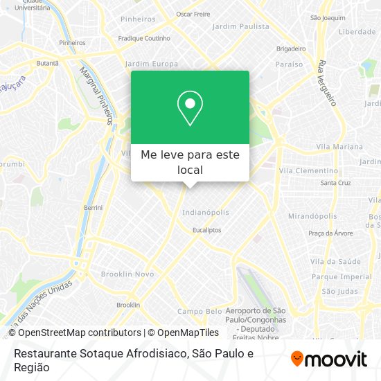 Restaurante Sotaque Afrodisiaco mapa