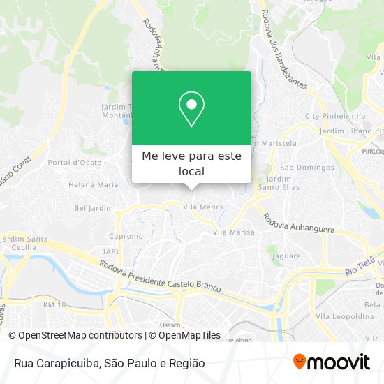 Rua Carapicuiba mapa