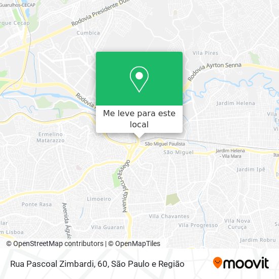 Rua Pascoal Zimbardi, 60 mapa