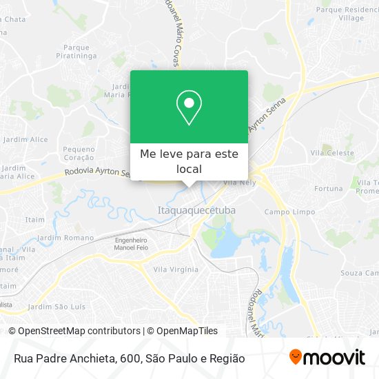 Rua Padre Anchieta, 600 mapa