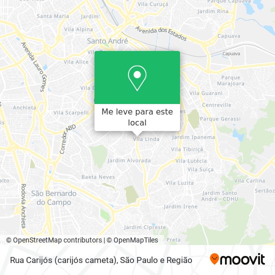 Rua Carijós (carijós cameta) mapa