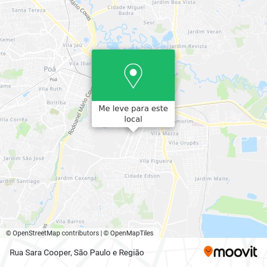 Rua Sara Cooper mapa