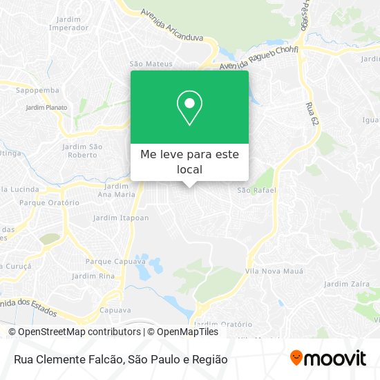 Rua Clemente Falcão mapa