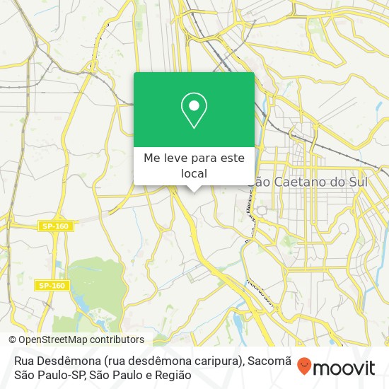 Rua Desdêmona (rua desdêmona caripura), Sacomã São Paulo-SP mapa