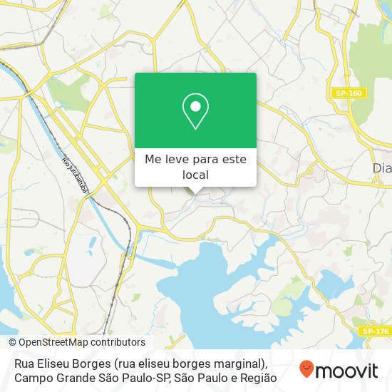 Rua Eliseu Borges (rua eliseu borges marginal), Campo Grande São Paulo-SP mapa
