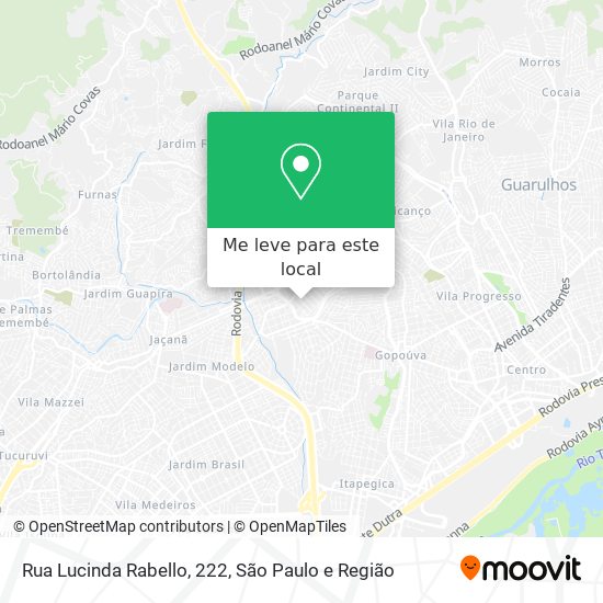 Rua Lucinda Rabello, 222 mapa