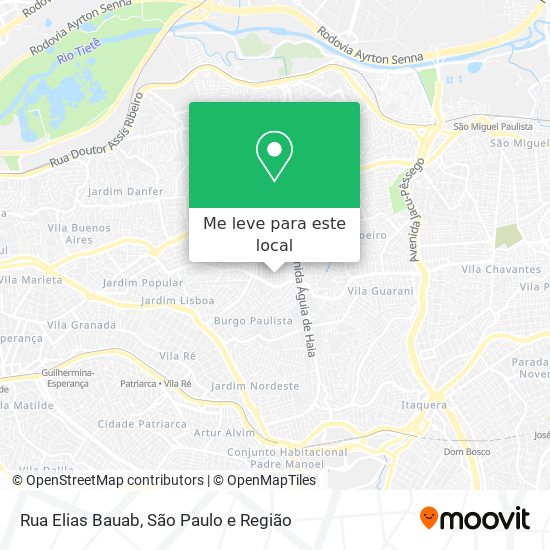 Rua Elias Bauab mapa
