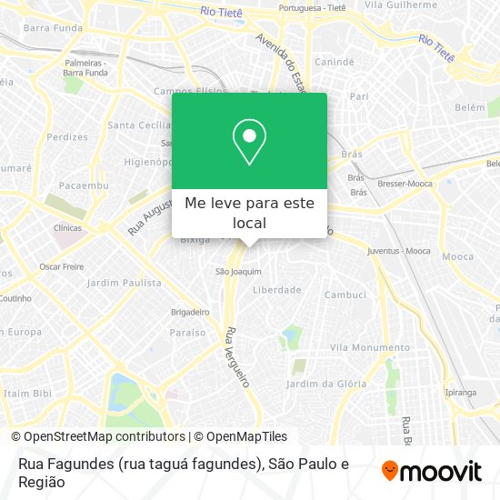 Rua Fagundes (rua taguá fagundes) mapa