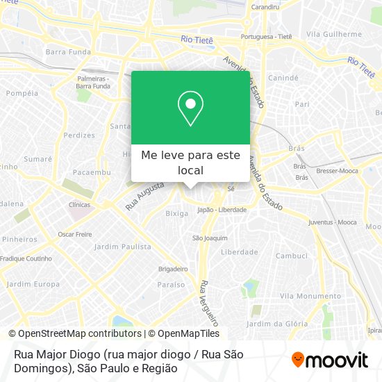 Rua Major Diogo (rua major diogo / Rua São Domingos) mapa