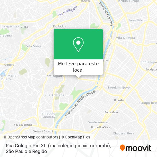 Rua Colégio Pio XII (rua colégio pio xii morumbi) mapa