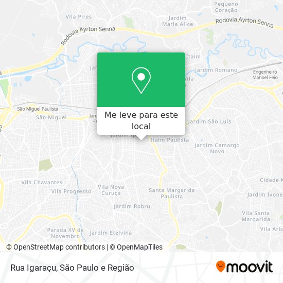 Rua Igaraçu mapa