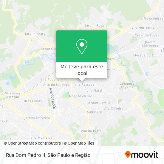 Rua Dom Pedro II mapa