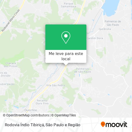 Rodovia Índio Tibiriçá mapa