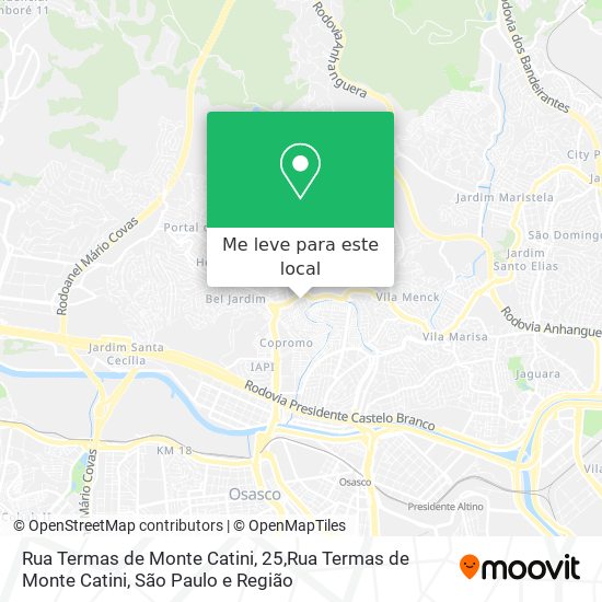 Rua Termas de Monte Catini, 25,Rua Termas de Monte Catini mapa