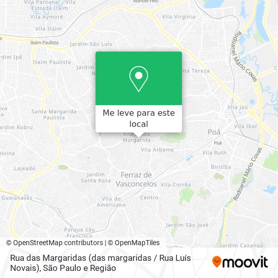 Rua das Margaridas (das margaridas / Rua Luís Novais) mapa