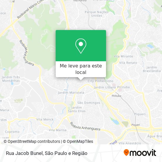 Rua Jacob Bunel mapa