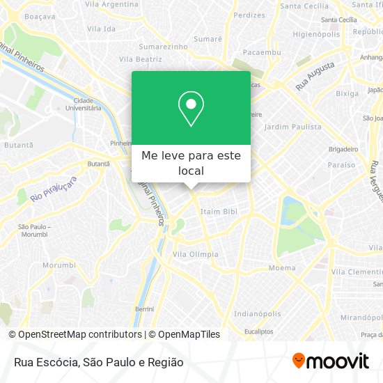 Rua Escócia mapa