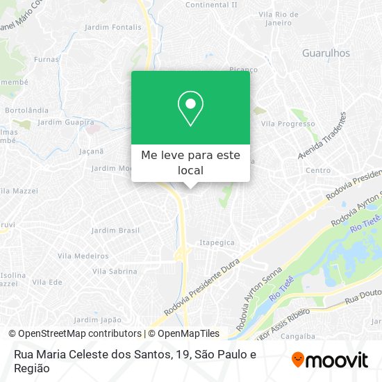 Rua Maria Celeste dos Santos, 19 mapa