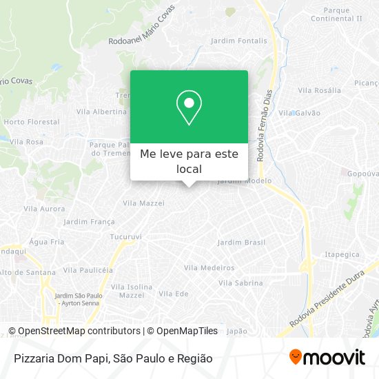 Pizzaria Dom Papi mapa