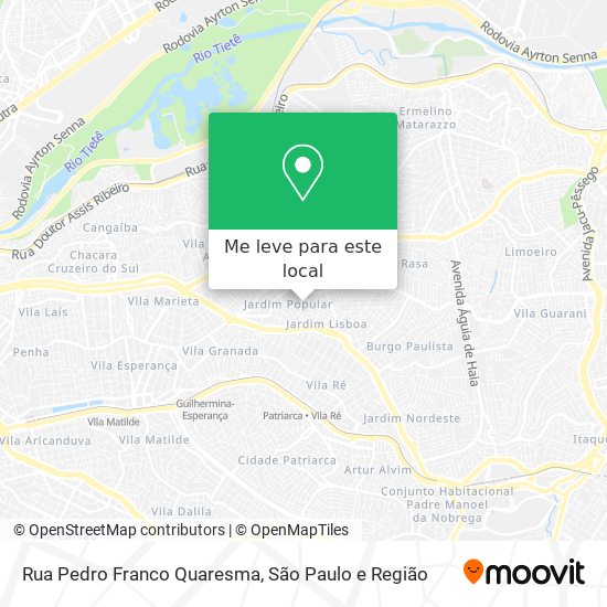 Rua Pedro Franco Quaresma mapa