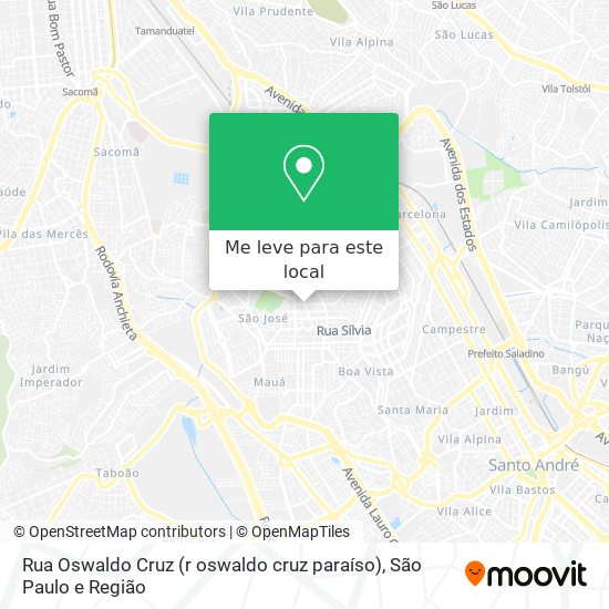 Rua Oswaldo Cruz (r oswaldo cruz paraíso) mapa