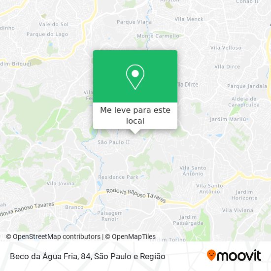 Beco da Água Fria, 84 mapa