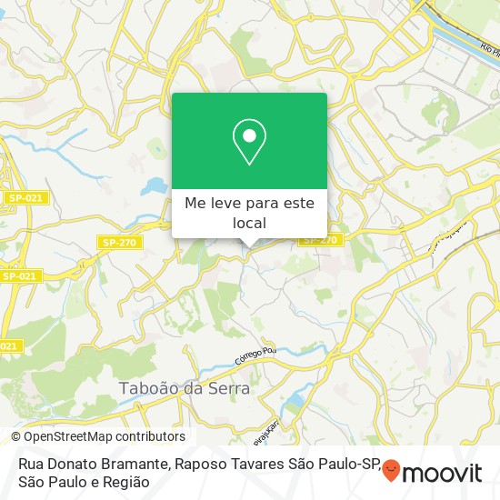 Rua Donato Bramante, Raposo Tavares São Paulo-SP mapa