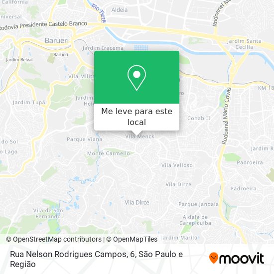 Rua Nelson Rodrigues Campos, 6 mapa