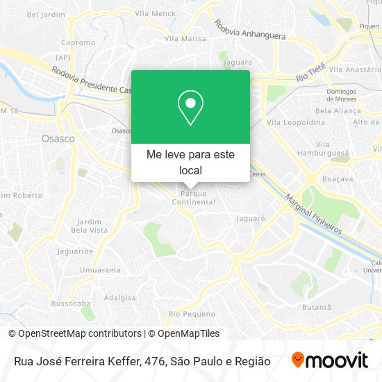 Rua José Ferreira Keffer, 476 mapa